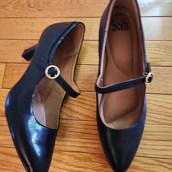 SOFFT Leslie Women's  Black Mary Jane Leather Heels - Picture 2 of 6